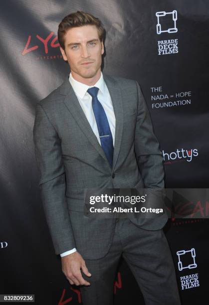 Actor Jake Lockett arrives for the Premiere Of Parade Deck’s “Lycan” held at Laemmle's Ahrya Fine Arts Theatre on August 15, 2017 in Beverly Hills,...