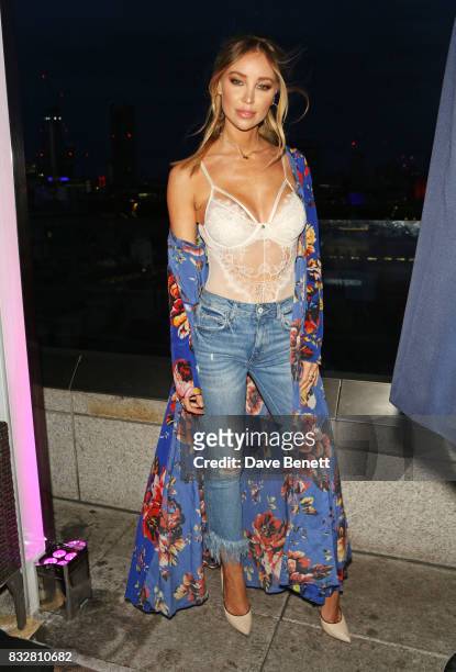 Lauren Pope attends the Look Of The Day launch party in the Radio Rooftop Bar at the ME Hotel on August 16, 2017 in London, England.