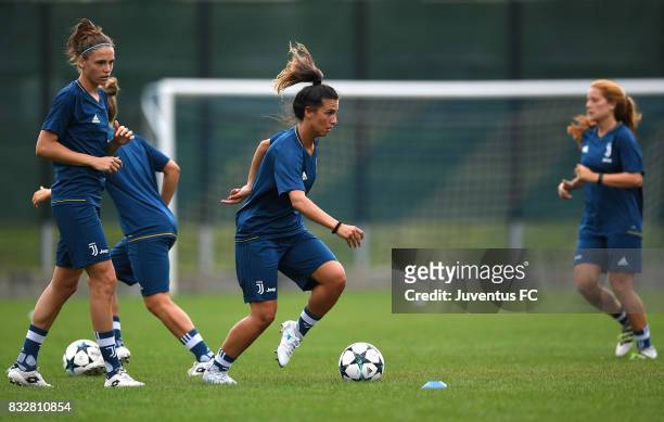 Michela Franco of Juventus Women during a training session on August 16, 2017 in Aymavilles near Aosta, Italy.