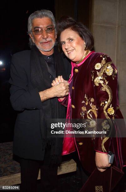 Roberto Cavalli and Suzy Menkes