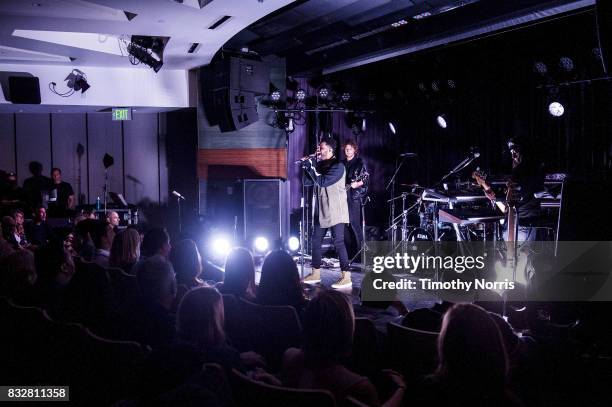 The Weeknd performs at The GRAMMY Museum on August 15, 2017 in Los Angeles, California.