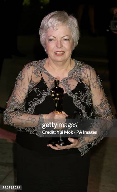 Thelma Schoonmaker arrives for the annual Vanity Fair Party at Mortons Restaurant, Los Angeles.