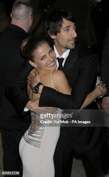 Adrian Brody and his girlfriend Elsa Pataky arrive for the annual Vanity Fair Party at Mortons Restaurant, Los Angeles.