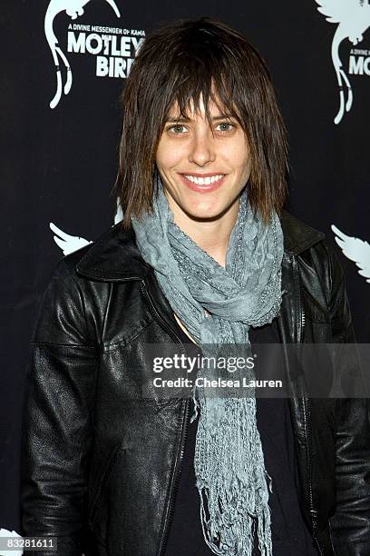 Actresses Katherine Moennig attends the Pantheon Book Party For "I Live Here" at The Motley Bird Nest on October 14, 2008 in Los Angeles, California.