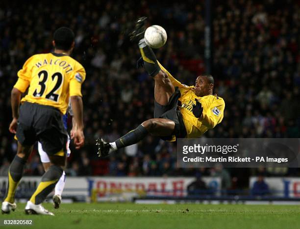 Arsenal's Julio Baptista attempts an overhead kick