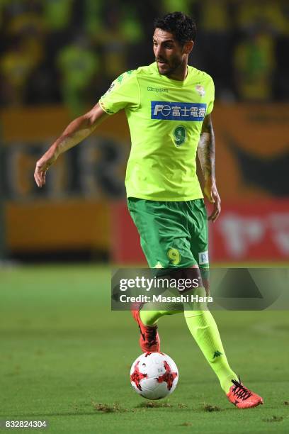 Larrivey of JEF United Chiba in action during the J.League J2 match between JEF United Chiba and Shonan Bellmare at Fukuda Denshi Arena on August 16,...