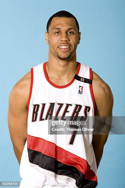 Brandon Roy of the Portland Trail Blazers poses for a portrait during NBA Media Day on September 29, 2008 at the Rose Garden in Portland, Oregon....