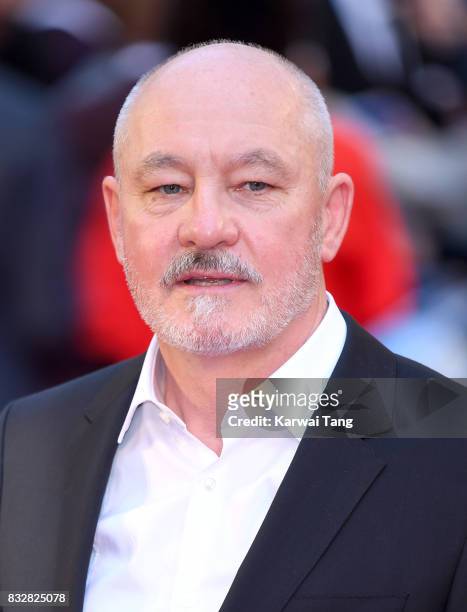 Barry Ackroyd arrives for the European Premiere of 'Detroit' at The Curzon Mayfair on August 16, 2017 in London, England.