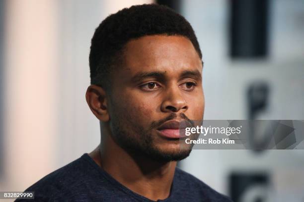 Nnamdi Asomugha of "Crown Heights" visits at Build Studio on August 16, 2017 in New York City.