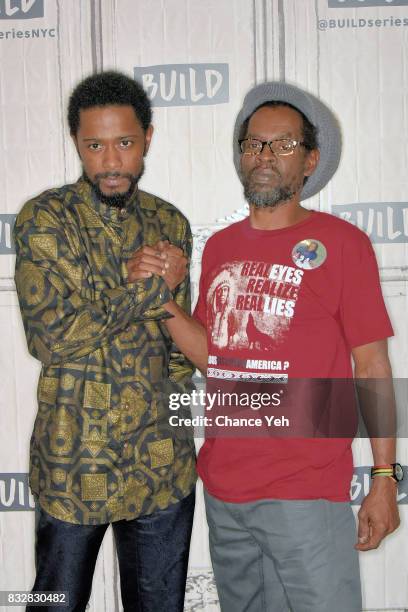 Lakeith Stanfield and Colin Warner attend Build series to discuss "Crown Heights" at Build Studio on August 16, 2017 in New York City.