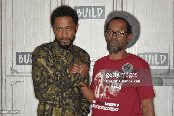 Lakeith Stanfield and Colin Warner attend Build series to discuss "Crown Heights" at Build Studio on August 16, 2017 in New York City.