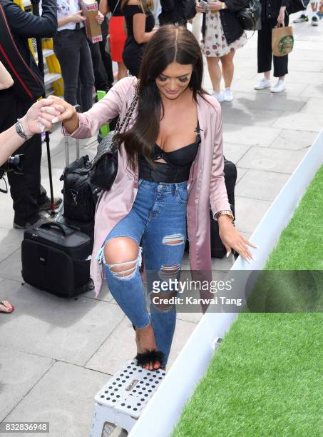 Abbie Holborn attends the Geordie Shore series 15 "Shag Pad on Tour " cast launch at Tower Bridge on August 16, 2017 in London, England.