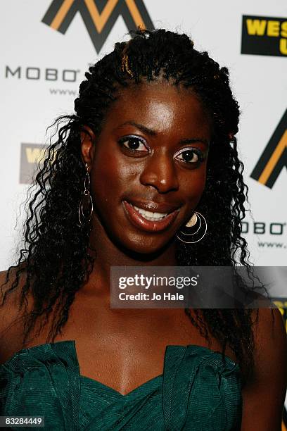 Athlete Christine Ohuruogu arrives at the MOBO Awards 2008 held at Wembley Arena on October 15, 2008 in London, England.