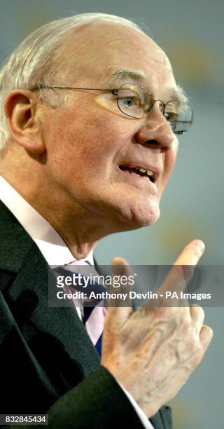 Liberal Democrat leader Menzies Campbell speaks during the Welsh Liberal Democrats spring conference at the Richard Ley Development Cente in Swansea.