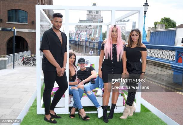 Nathan Henry, Abbie Holborn, Scotty T, Chloe Ferry and Sophie Kasaei attend the Geordie Shore series 15 "Shag Pad on Tour " cast launch at Tower...