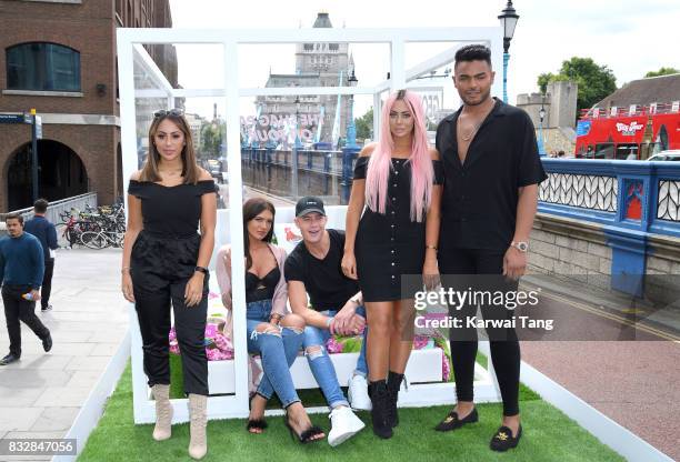 Sophie Kasaei, Abbie Holborn, Scotty T, Chloe Ferry and Nathan Henry attend the Geordie Shore series 15 "Shag Pad on Tour " cast launch at Tower...