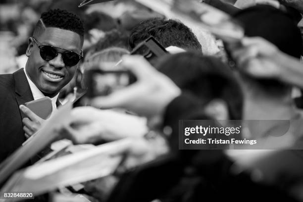 John Boyega arriving at the 'Detroit' European Premiere at The Curzon Mayfair on August 16, 2017 in London, England.