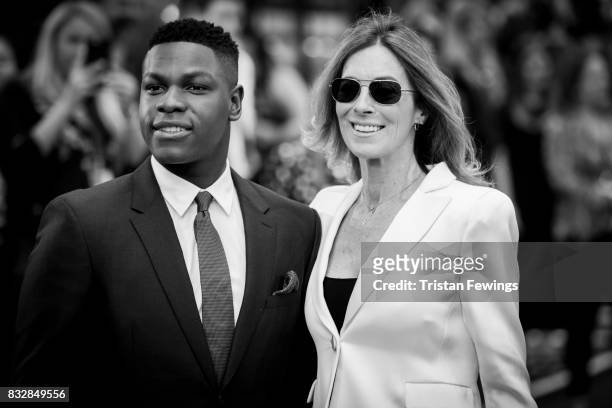John Boyega and director Kathryn Bigelow arriving at the 'Detroit' European Premiere at The Curzon Mayfair on August 16, 2017 in London, England.