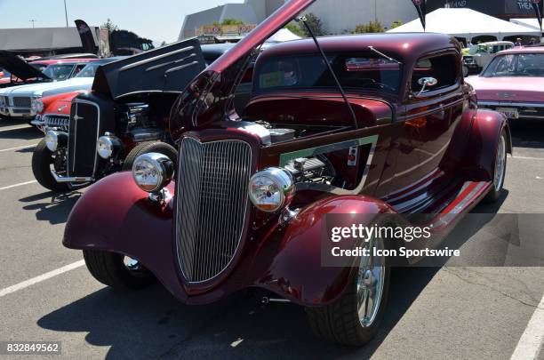 Beautiful 1934 Ford 3-window Coupe on display at the Hot August Nights Custom Car Show the largest nostalgic car show in the world on August 11, 2017...