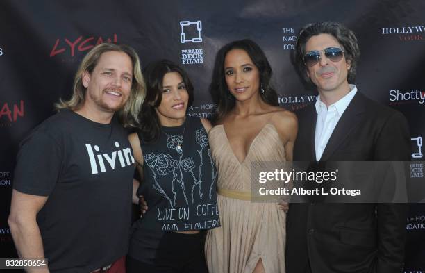 Actor Damian Whitewood, actress Rachel Sterling, actress Dania Ramirez and director Bev Land arrive for the Premiere Of Parade Deck’s “Lycan” held at...