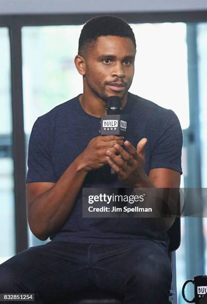 Actor Nnamdi Asomugha attends Build to discuss "Crown Heights" at Build Studio on August 16, 2017 in New York City.