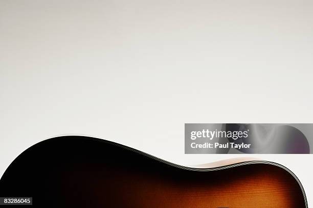 acoustic guitar - acoustic guitar white background stock pictures, royalty-free photos & images