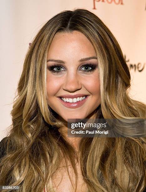 Actress Amanda Bynes poses for a photo at the Lifetime and NBCC screening of the Lifetime Original Movie "Living Proof" at the Historical Society of...