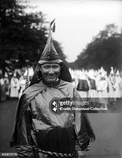 Dr. H.W. Evans, Imperial Wizard of the Ku Klux Klan, leading his Knights of the Klan in the parade held on September 13, 1926 in Washington, D.C.