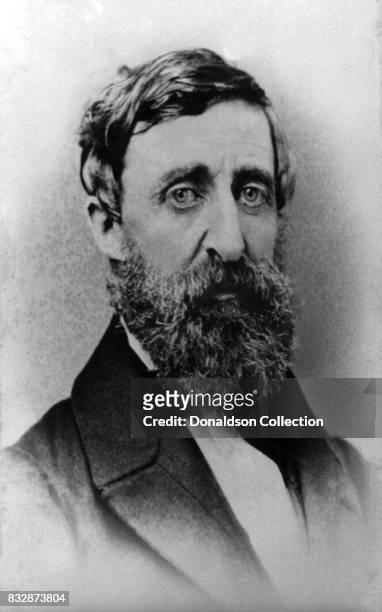 Writer Henry David Thoreau poses for a portrait in circa 1879.