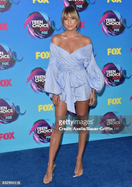 Personality Renee Bargh arrives at the Teen Choice Awards 2017 at Galen Center on August 13, 2017 in Los Angeles, California.