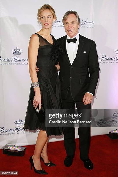 Designer Tommy Hilfiger and Dee Ocleppo attend the 2008 Princess Grace Awards Gala at Cipriani 42nd Street on October 15, 2008 in New York City.