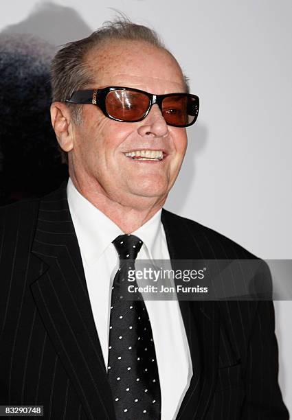 Jack Nicholson attends The Bucket List film premiere held at the Vue West End on January 23, 2008 in London, England.