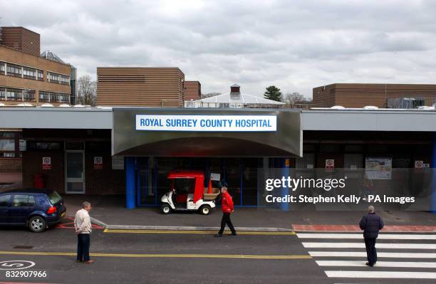 Of the Royal Surrey County Hospital in Guildford, Surrey.