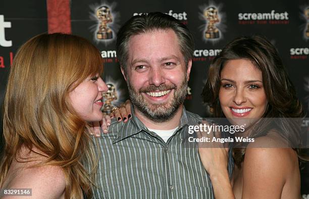 Rachel Kerbs, Toby Wilkins and Jill Wagner attend the premiere of Magnolia Pictures' "Splinter" at the Mann's Chinese Theater on October 15, 2008 in...