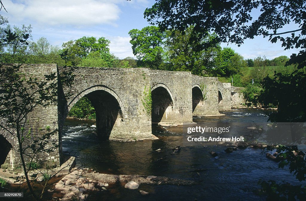 Llangynidr Bridge and River USK Wales