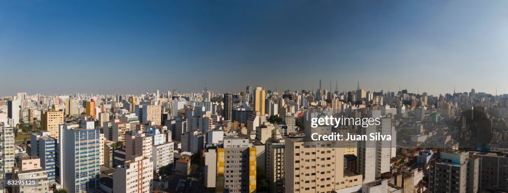 City skyline with skyscrapers