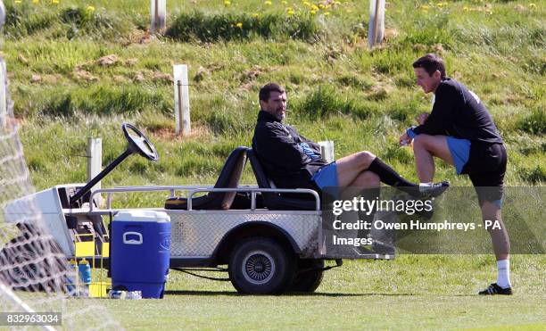 Sunderland manager Roy Keane during a training session at Whitburn, Sunderland.