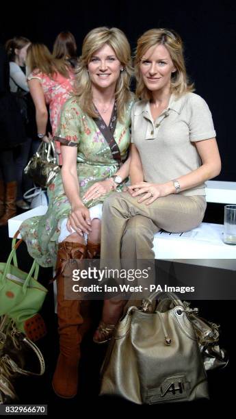 Anthea Turner and Andrea Catherwood attend the TU at Sainsbury's catwalk show at Mary Wards House, central London.