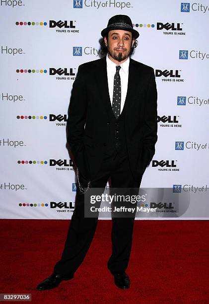 Recording artist AJ McLean arrives on the Red Carpet of the 2008 Spirit Of Life Award Dinner on October 15, 2008 in Santa Monica, California.