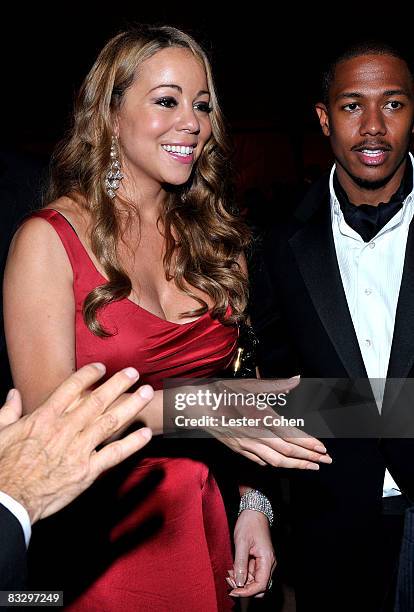 Singer Mariah Carey sttends the 2008 Spirit Of Life Award Dinner on October 15, 2008 in Santa Monica, California.