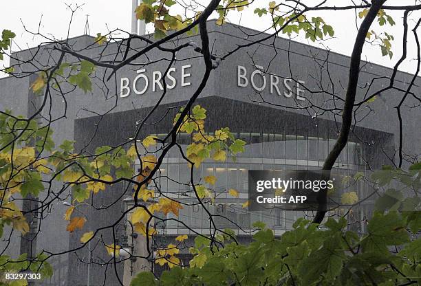 An outside view shows the Zurich Stock Exchange building on October 16 2008. Switzerland announced emergency measures to prop up its vital banking...