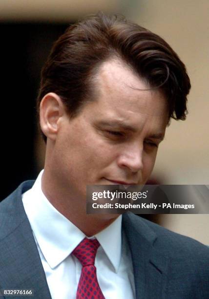 Banking heir Matthew Mellon arrives at Southwark Crown Court.