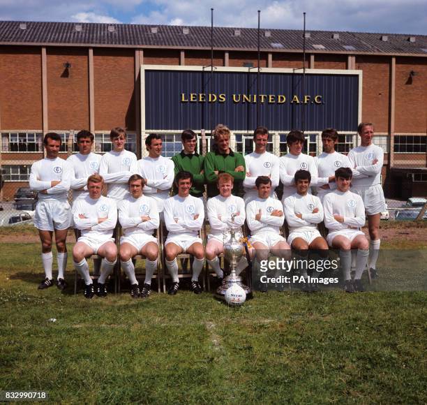 Leeds United Football Club, winners of the League Championship last year are ready for the new season. Here is their first team squad, seen with the...