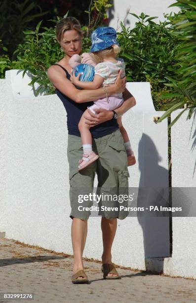 Kate McCann takes daughter Amelie to a creche in Praia Da Luz, Portugal.