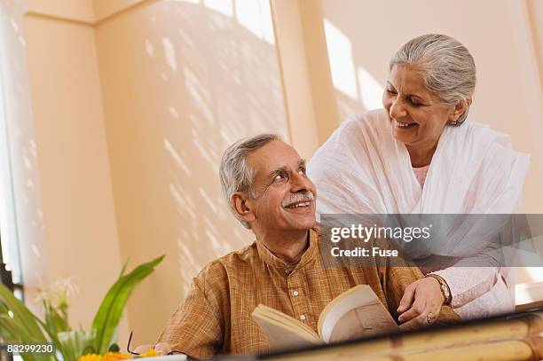 senior couple - indian elderly couple stock pictures, royalty-free photos & images