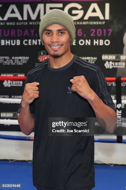 Emilio Sanchez attends the Miguel Cotto Media Workout on August 16, 2017 in Los Angeles, California.