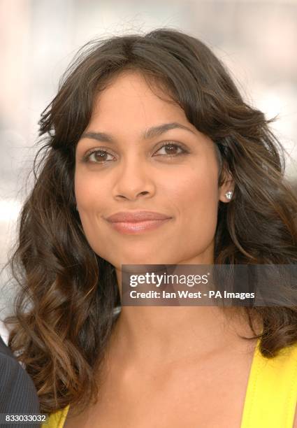 Rosario Dawson at a photocall to promote the film Death Proof at the 60th Cannes Film Festival in Cannes France.