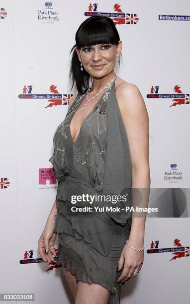 Lucy Pargeter arrives for the Miss Great Britain Finals, at Grosvenor House in central London.