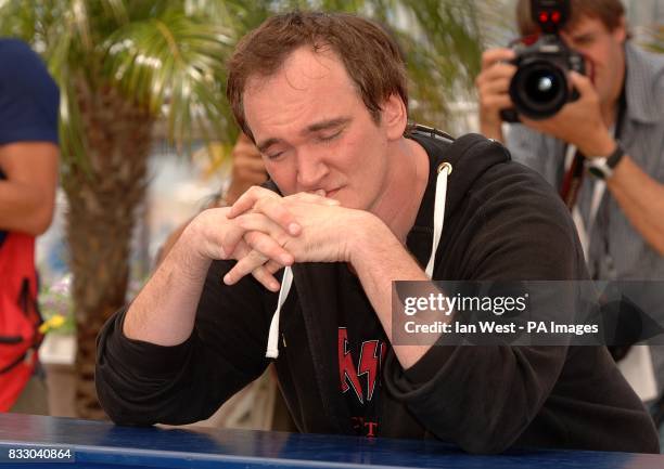 Quentin Tarantino at a photocall to promote the film Death Proof at the 60th Cannes Film Festival in Cannes France.