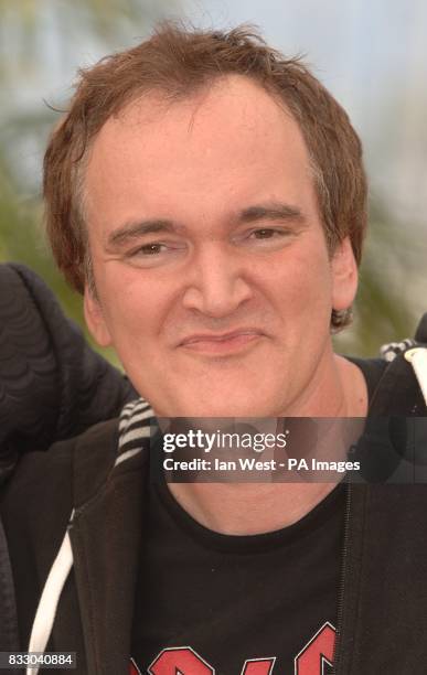 Quentin Tarantino at a photocall to promote the film Death Proof at the 60th Cannes Film Festival in Cannes France.